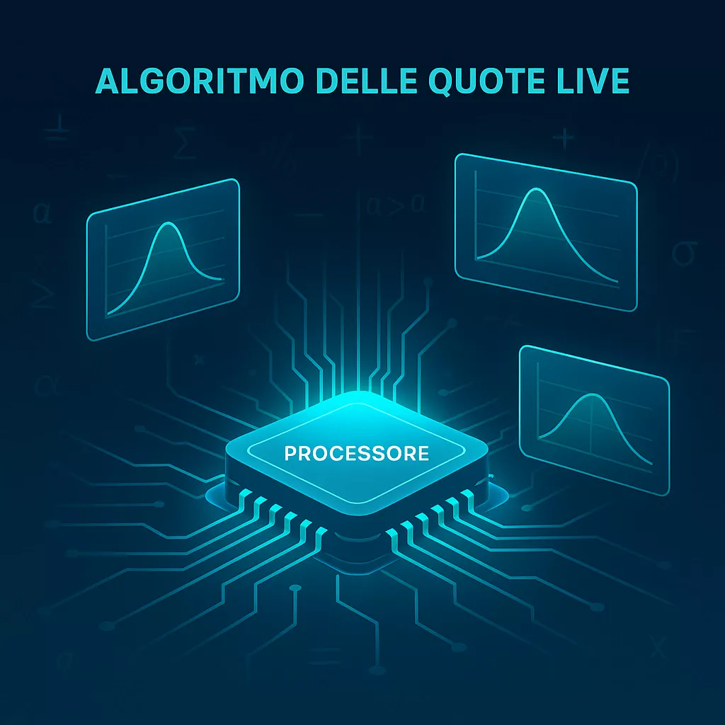 Algoritmo di calcolo delle quote live: visualizzazione del sistema di elaborazione dati in tempo reale per le scommesse sportive