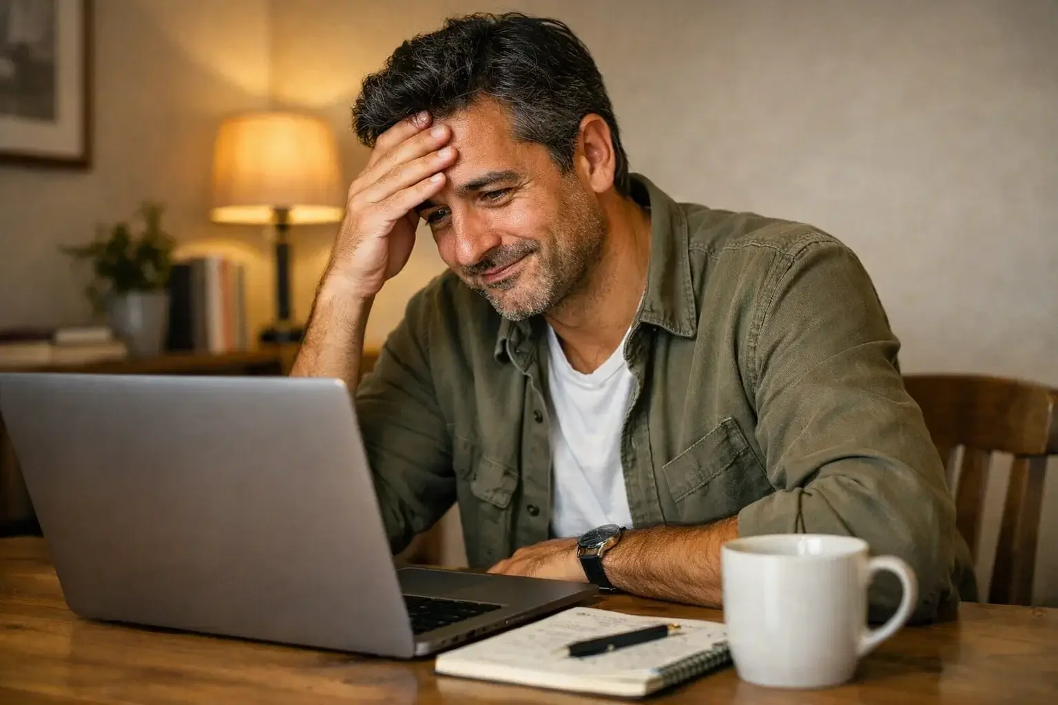 Persona preoccupata che guarda lo schermo del computer