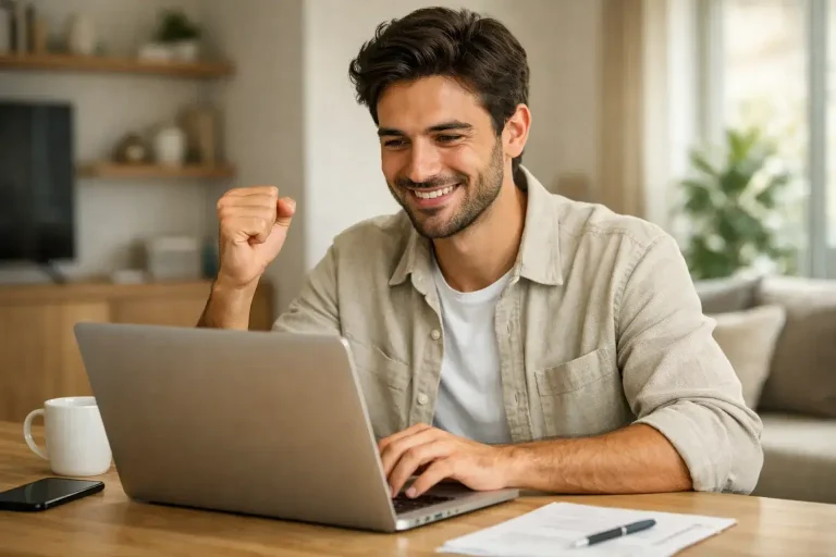 Persona che si registra su un sito di scommesse ricevendo un bonus