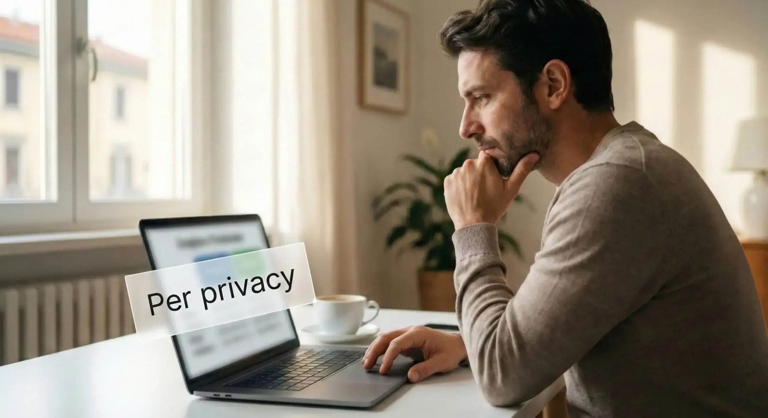 Persona che confronta diverse opzioni di bookmaker su un laptop