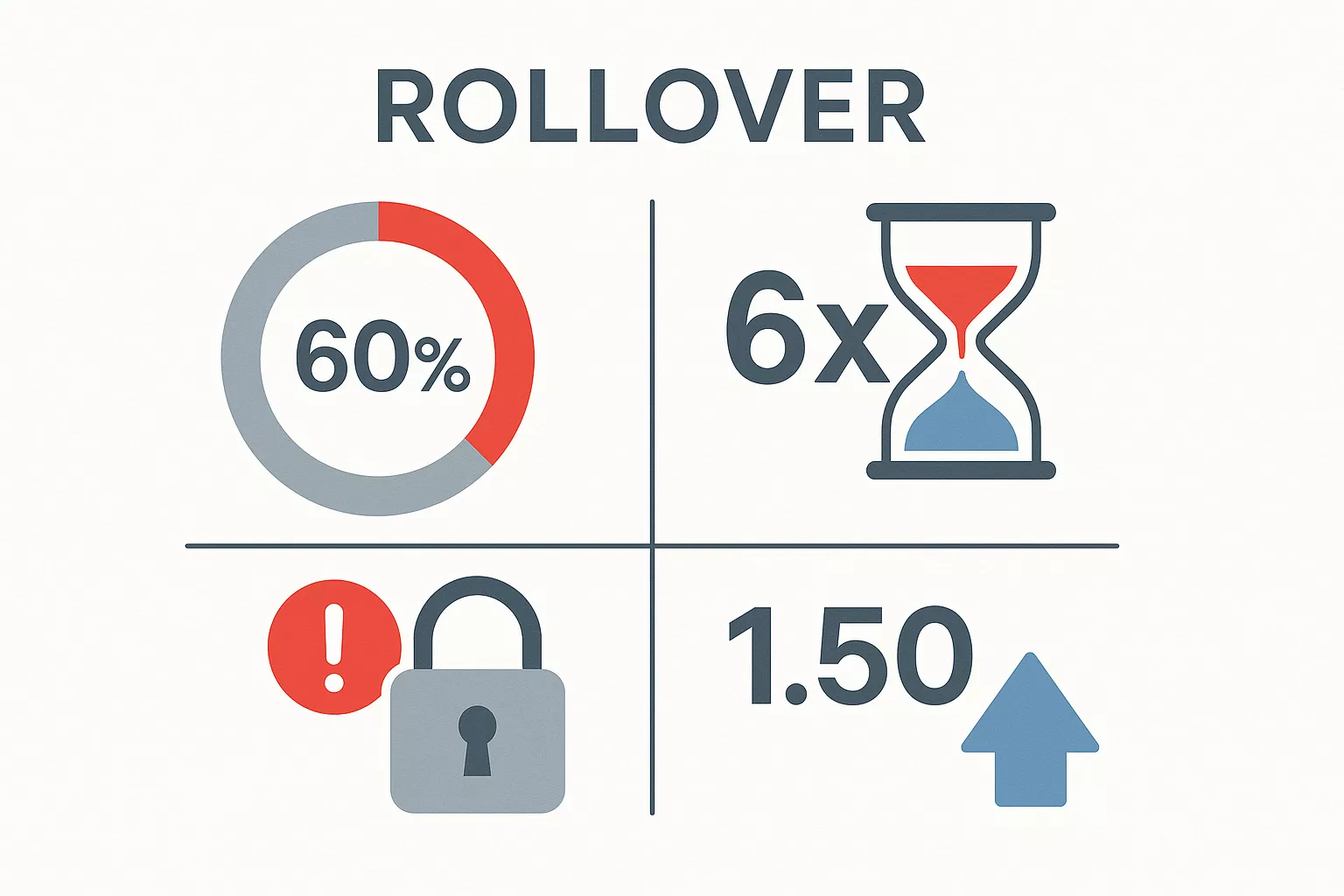 Infografica sui requisiti di rollover dei bonus scommesse con indicatori di tempo e quote minime